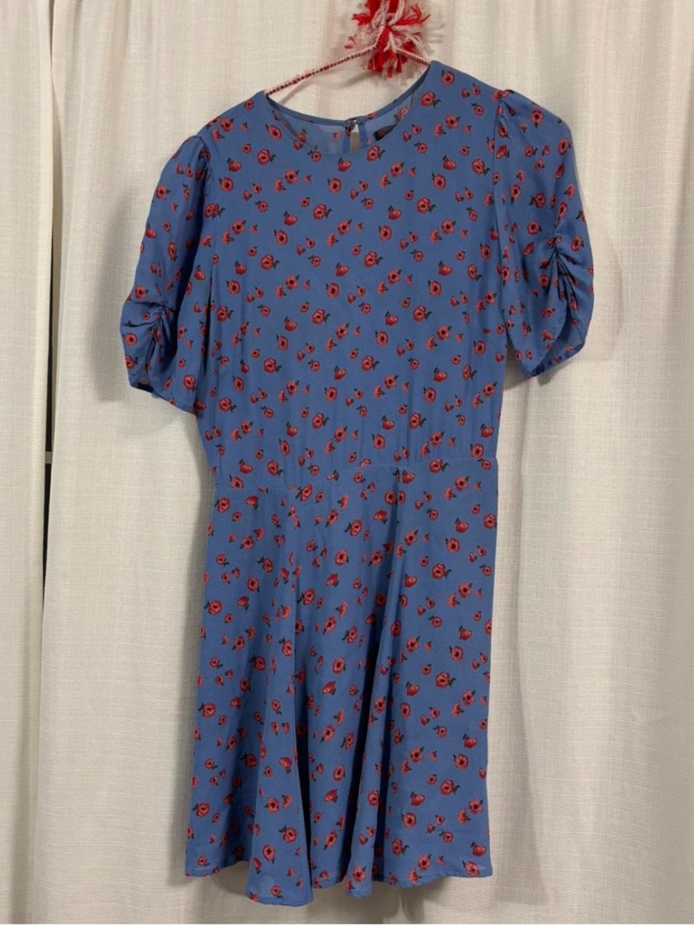 Reformation Gracie Blue Floral Mini Dress Size 4 - Picture 2 of 6